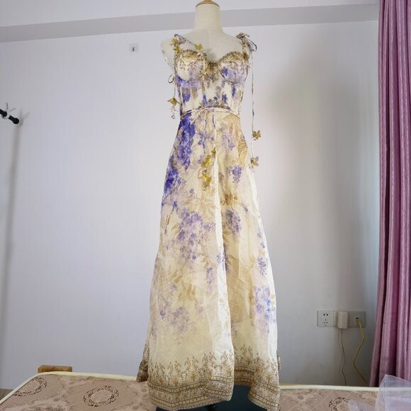 ZIMMERMANN Dawning Picnic Midi Dress In Floral Print - Picture 5 of 13